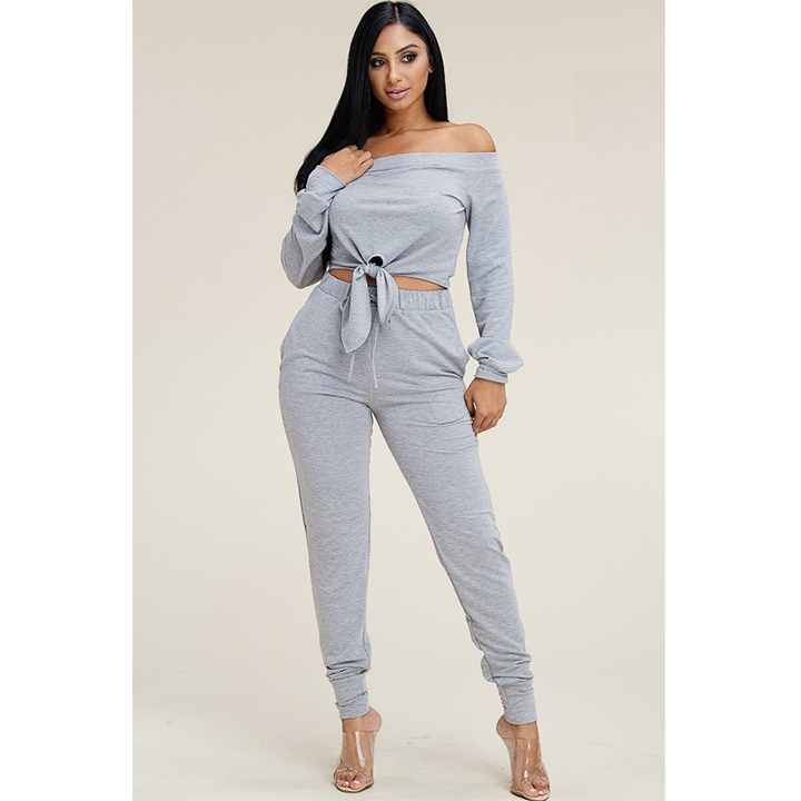Terry Tie Jogger Two Piece Set - 6 Colors - Steele Pretty Online
