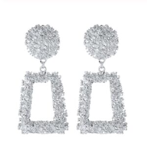 Staci Statement Earrings - Silver