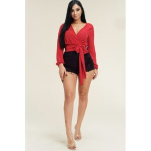 Wendy Wrap Around Top - Red